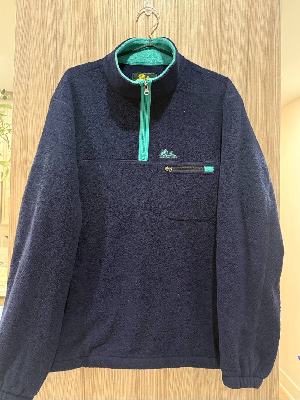 Aimé Leon Dore Polartec® Quarter-Zip Fleece – Navy/Teal - Size L